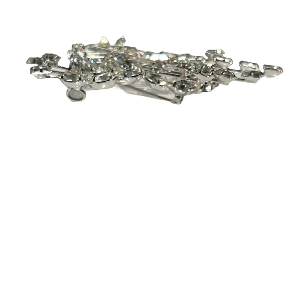 VINTAGE STAR ART STERLING CLEAR RHINESTONE CRYSTAL BROOCH PENDANT - Picture 13 of 13